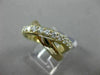 ESTATE WIDE .70CT ROUND DIAMOND 14K YELLOW GOLD 3D X LOVE INFINITY LOVE FUN RING
