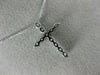 ESTATE .25CT DIAMOND 14KT WHITE GOLD 3D ROUND CLASSIC FLOATING CROSS PENDANT