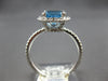 1.97CT DIAMOND & AAA BLUE TOPAZ 14KT WHITE GOLD 3D ROUND HALO ENGAGEMENT RING