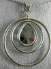 ESTATE LARGE .23CT DIAMOND 18K WHITE GOLD MULTI CIRCULAR FLOWER FLOATING PENDANT