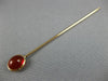 ANTIQUE AAA RED CABOCHON AGATE 14KT YELLOW GOLD 3D CLASSIC LAPEL PIN #26532