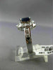 ESTATE 2.56CT DIAMOND & EXTRA FACET SAPPHIRE 18K WHITE GOLD OVAL ENGAGEMENT RING