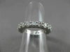 ANTIQUE 2.85CT DIAMOND PLATINUM SHARED PRONG ETERNITY RING F VS BEAUTIFUL #18631