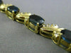 ESTATE 9.40CT DIAMOND & AAA OVAL SAPPHIRE 14KT YELLOW GOLD LEAF TENNIS BRACELET