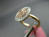 ESTATE LARGE .59CT DIAMOND 18KT WHITE & ROSE GOLD 3D PAVE CIRCULAR CLASSIC RING