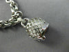 ESTATE LONG .81CT DIAMOND & MULTI GEM 14KT WHITE GOLD LUCKY BELL CHARM BRACELET