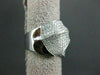 ESTATE WIDE 2.31CT DIAMOND 14KT WHITE GOLD LARGE WAVE FUN RING ONE OF A KIND!!