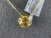 LARGE 1.0CT DIAMOND 18KT YELLOW GOLD CLUSTER FLOWER INVISIBLE FLOATING PENDANT