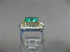 ANTIQUE EXTRA LARGE 10.40CT DIAMOND & AAA COLOMBIAN EMERALD 18KT W&Y GOLD RING