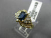 WIDE 1.67CT ROUND & BAGUETTE DIAMOND & SAPPHIRE 14KT YELLOW GOLD ENGAGEMENT RING