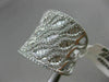 ESTATE EXTRA LARGE 2.18CT DIAMOND 14K WHITE GOLD 3D MULTI ROW OPEN FILIGREE RING