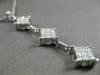 LARGE .68CT DIAMOND 18KT WHITE GOLD GRADUATING JOURNEY FLOATING PENDANT