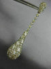 LARGE 3.66CT WHITE & FANCY CHOCOLATE DIAMOND 18KT WHITE GOLD 3D HANGING EARRINGS