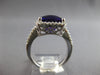 LARGE 6.03CT DIAMOND & AAA AMETHYST 14KT WHITE GOLD 3D CUSHION & ROUND HALO RING