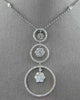 LARGE 2.05CT DIAMOND 18K WHITE GOLD 3D CIRCLE OF LIFE FLOWER BY THE YARD PENDANT