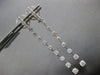2.11CT DIAMOND 18K WHITE GOLD CLASSIC ROUND BY THE YARD CLIP ON HANGING EARRINGS