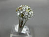ESTATE WIDE 1.0CT WHITE & MULTI COLOR FANCY DIAMOND 14K WHITE GOLD FILIGREE RING