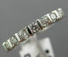ESTATE .35CT DIAMOND 14KT WHITE GOLD CLASSIC SEVEN STONE LOVE WEDDING RING #1172