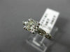 ANTIQUE .62CT ROUND DIAMOND PLATINUM 3D FILIGREE FISHTAIL ENGAGEMENT RING #22181