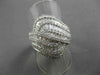 ESTATE 2.15CT BAGUETTE & ROUND DIAMOND 18KT WHITE GOLD INTERTWINNING FUN RING