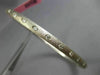 ESTATE .40CT DIAMOND 14KT WHITE GOLD 3D 11 STONE MATTE AND SHINY BANGLE BRACELET