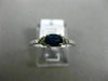 ESTATE .71CT DIAMOND & AAA OVAL SAPPHIRE 14KT WHITE GOLD FRIENDSHIP PROMISE RING