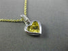 1.60CT DIAMOND & AAA YELLOW SAPPHIRE 14K WHITE GOLD INVISIBLE HEART LOVE PENDANT