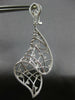 EXTRA LARGE 1.71CT DIAMOND 18KT WHITE GOLD DOUBLE LEAF CLIP ON HANGING EARRINGS