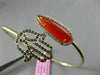 ESTATE .68CT CHOCOLATE FANCY DIAMOND & AAA AGATE 14K YELLOW GOLD BANGLE BRACELET
