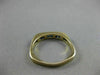 ESTATE .60CT AAA ASSCHER CUT SAPPHIRE 14KT YELLOW GOLD WEDDING RING BAND #20288
