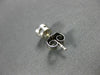 ANTIQUE .63CT ROUND DIAMOND 14KT WHITE GOLD 3D CLASSIC BEZEL STUD EARRINGS #7837