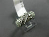 ESTATE .34CT ROUND DIAMOND 18KT WHITE GOLD 3D DOUBLE STAR ROPE LOVE FUN RING