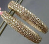 ESTATE LARGE 5.92CT PINK DIAMOND 18KT ROSE GOLD DOUBLE SIDED OVAL HOOP EARRINGS