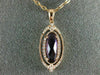 ESTATE 1.15CT DIAMOND & AAA AMETHYST 14KT ROSE GOLD 3D OVAL FILIGREE PENDANT