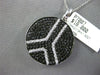 1.84CT WHITE & BLACK DIAMOND 14K WHITE GOLD CIRCULAR PEACE SIGN FLOATING PENDANT