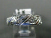 ANTIQUE WIDE .40CT DIAMOND 18KT WHITE GOLD 3D FILIGREE ETERNITY LOVE RING #9941
