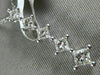 ESTATE LARGE .50CT PRINCESS DIAMOND 14K WHITE GOLD 3D JOURNEY GRADUATING PENDANT