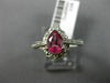 1.07CT DIAMOND & AAA PEAR SHAPE PINK TOURMALINE 14KT WHITE GOLD ENGAGEMENT RING