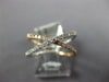 ESTATE .43CT DIAMOND 18K WHITE & ROSE GOLD 3D CRISS CROSS X LOVE INFINITY RING