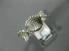 ESTATE 1.01CT DIAMOND 14KT WHITE GOLD 3D MULTI ROW WAVE SWIRL ANNIVERSARY RING