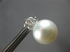 LARGE .60CT DIAMOND & AAA SOUTH SEA PEARL 18KT WHITE GOLD CLIP ON STUD EARRINGS