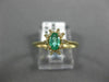 ESTATE .45CT DIAMOND & AAA EMERALD 14KT YELLOW GOLD 3D OVAL FLOWER RING #21761