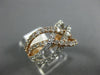 ESTATE WIDE 1.66CT DIAMOND 14KT 2 TONE GOLD 3D CRISS CROSS LOVE ANNIVERSARY RING