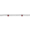 2.06CT DIAMOND & AAA RUBY 14K WHITE GOLD CLASSIC ROUND ETERNITY TENNIS BRACELET