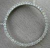 ESTATE LARGE .25CT DIAMOND 14KT WHITE GOLD CLASSIC CIRCLE OF LIFE LOVE NECKLACE