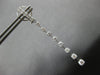 2.11CT DIAMOND 18K WHITE GOLD CLASSIC ROUND BY THE YARD CLIP ON HANGING EARRINGS