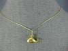 ESTATE 14K YELLOW GOLD 3D CLASSIC HANDCRAFTED BABY WHALE FLOATING PENDANT #25066