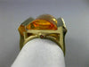 ESTATE MASSIVE 8.99CT DIAMOND & CITRINE & RUBY 14K YELLOW GOLD SQUARE FUN RING