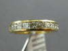 ESTATE .97CT PRINCESS DIAMOND 14KT YELLOW GOLD CHANNEL WEDDING ANNIVERSARY RING