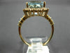 ESTATE LARGE 4.05CT DIAMOND & AAA AQUAMARINE 14K ROSE GOLD 3D ENGAGEMENT RING